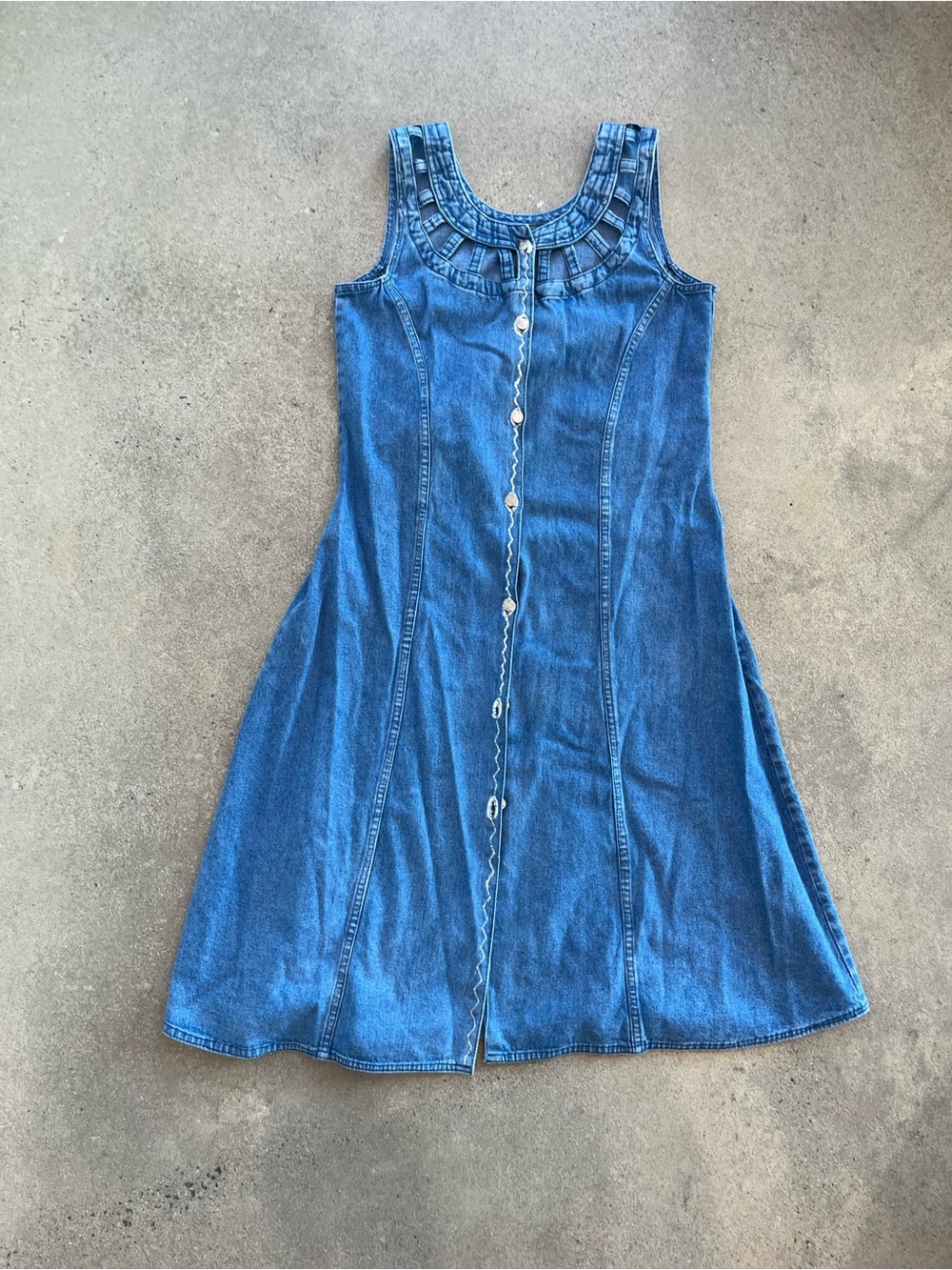 Vintage Polo Ralph Lauren Denim Midi Dress Size Large - Picture 5 of 9